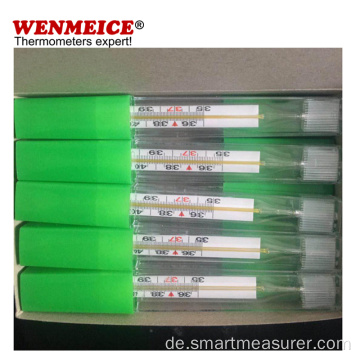 Klinisches Glasthermometer Quecksilberfreies Quecksilberthermometer